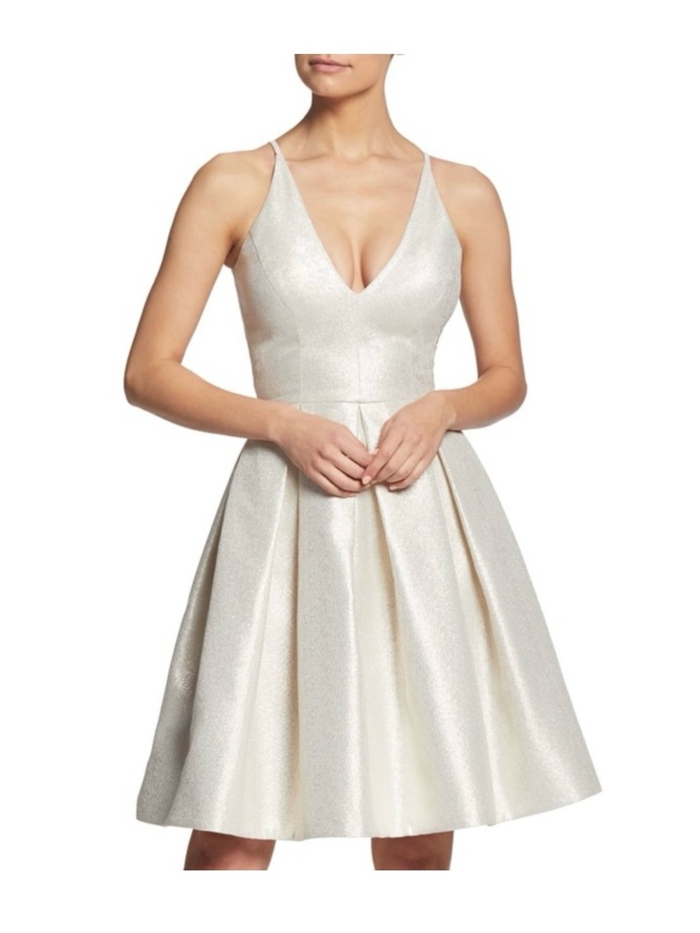 Dress The Population A-Line Plunge V-Neck